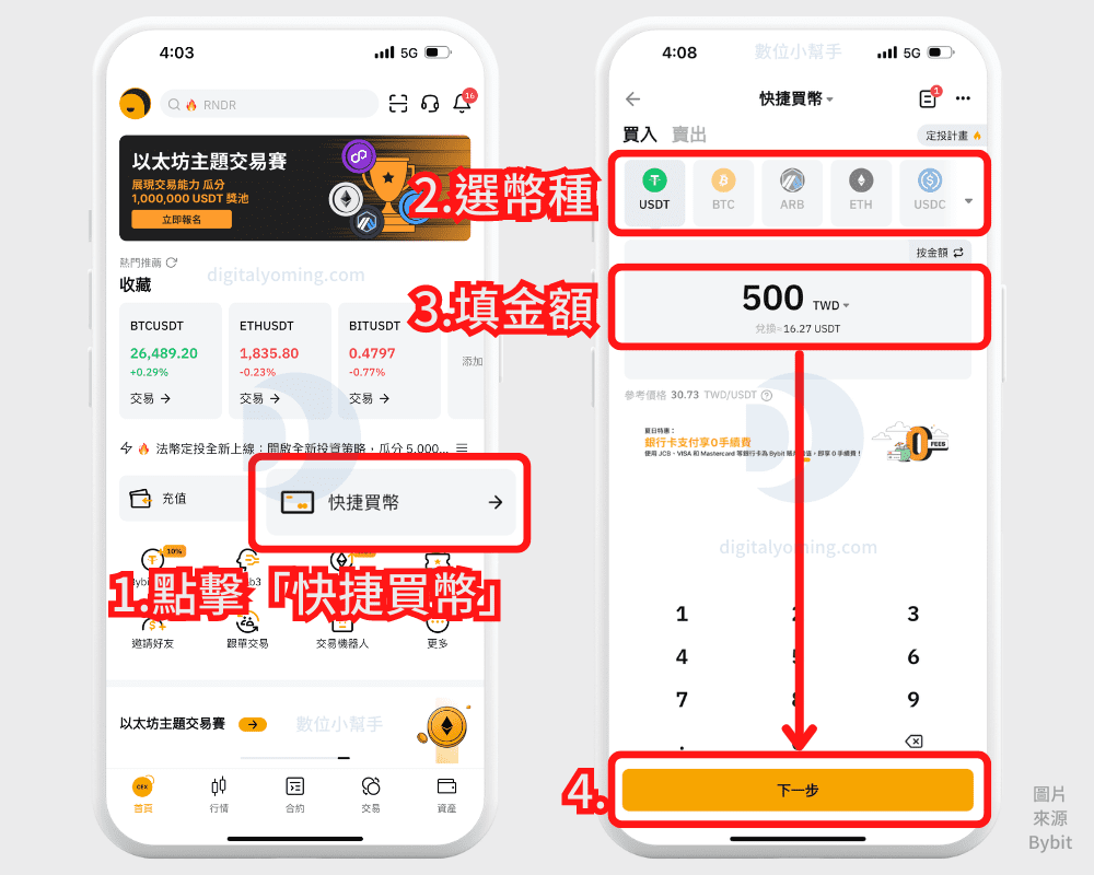 Bybit 入金出金教學，加密貨幣轉帳/銀行轉帳/快捷買幣/P2P