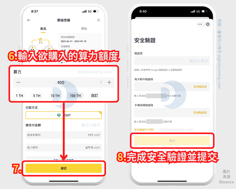 幣安雲端挖礦，收益成本產量預估，買BTC 挖礦計劃輕鬆當礦工