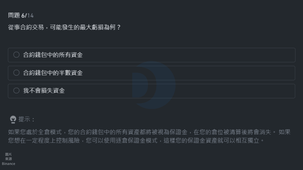 幣安合約測驗提示 幣安合約測驗提示