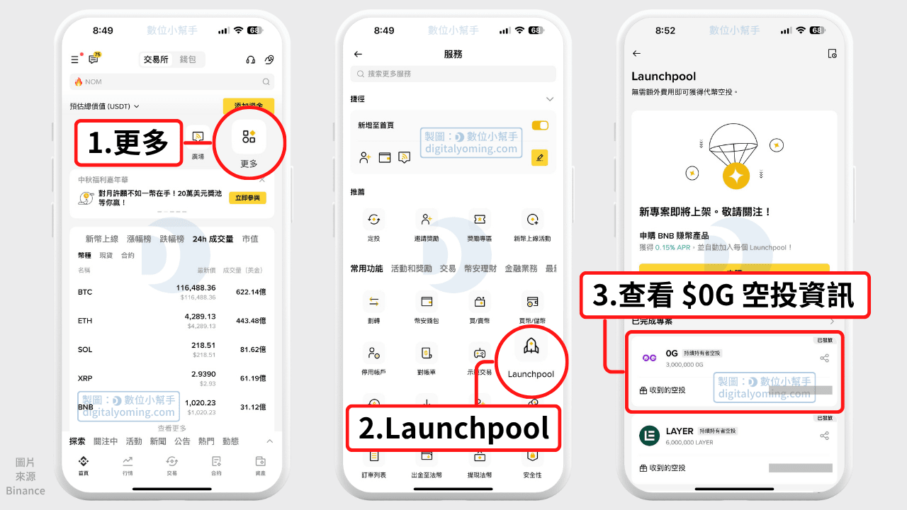 幣安 Launchpool 查詢 $0G 空投