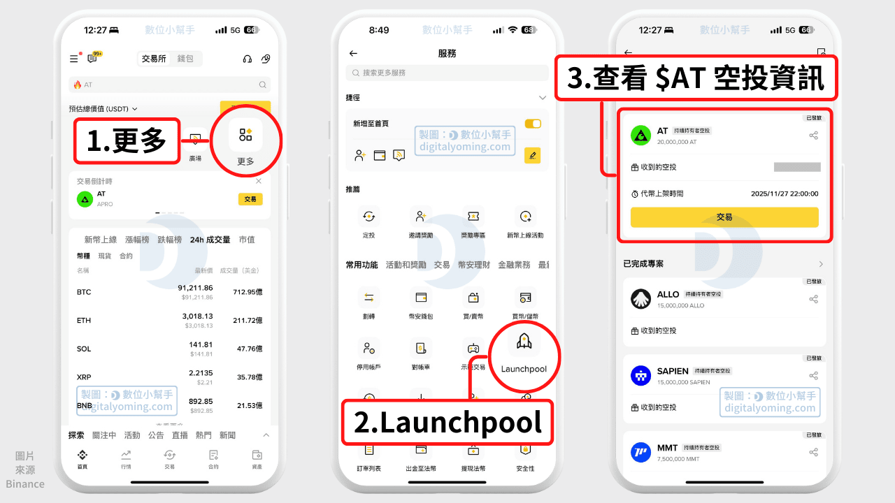Binance hodler airdrop APRO AT 空投資訊查詢