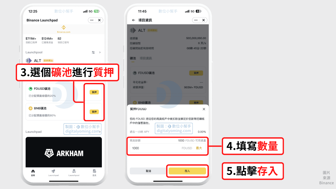 在 Binance Launchpool 質押 BNB 或 FDUSD