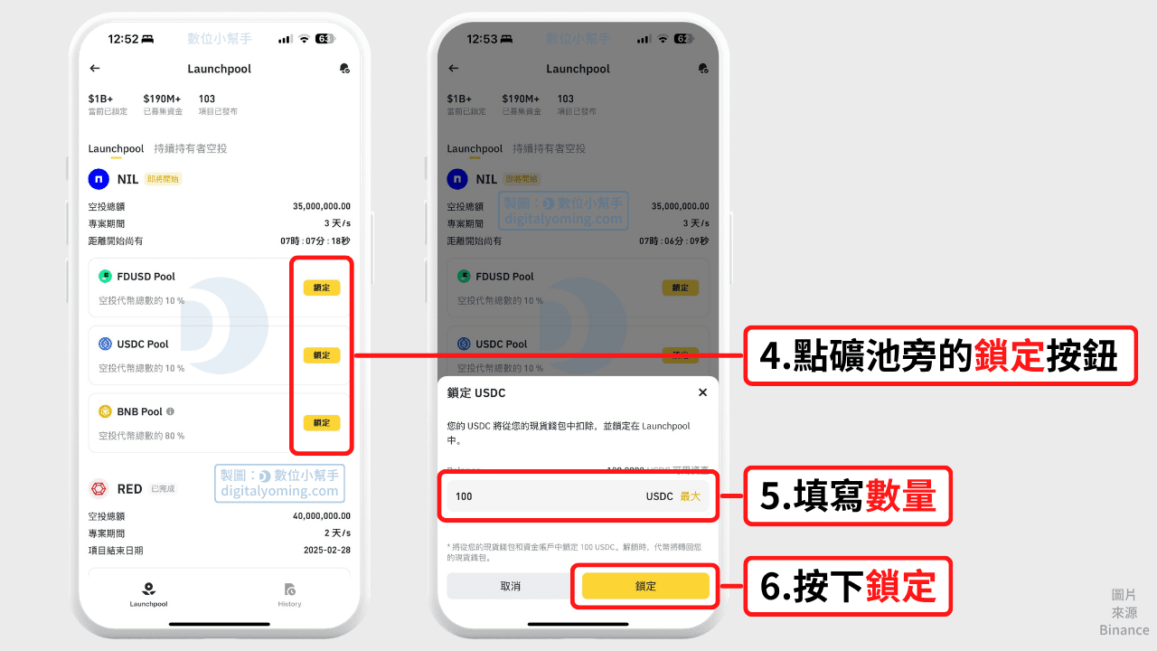 鎖定 BNB、USDC 或 FDUSD