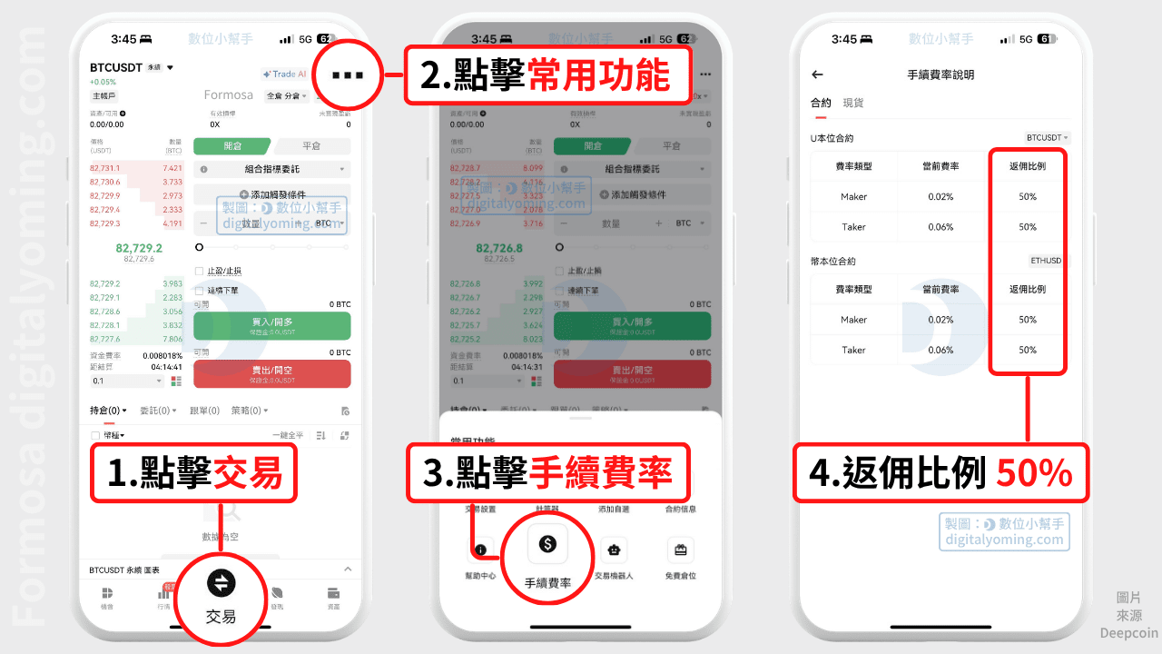 查看手續費率返佣比例