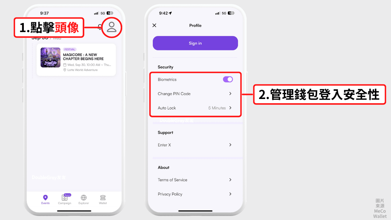 MeCo Wallet 錢包登入安全性
