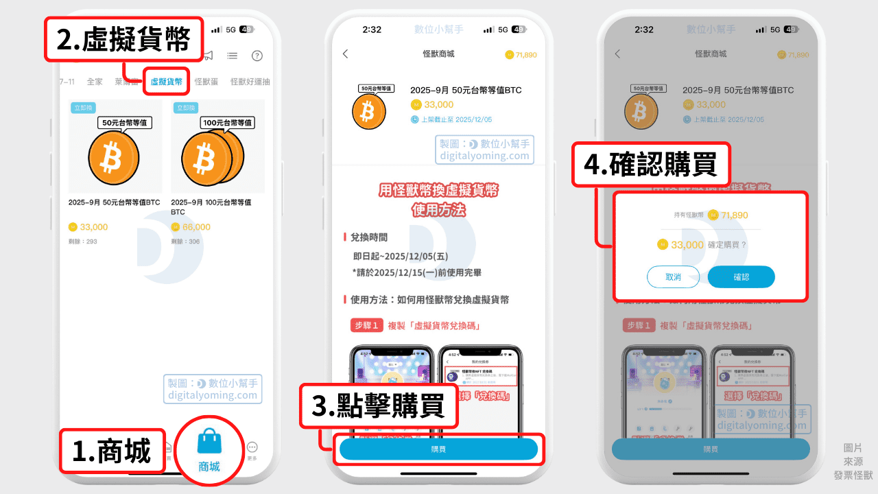 Qmonster 怪獸幣兌換虛擬貨幣