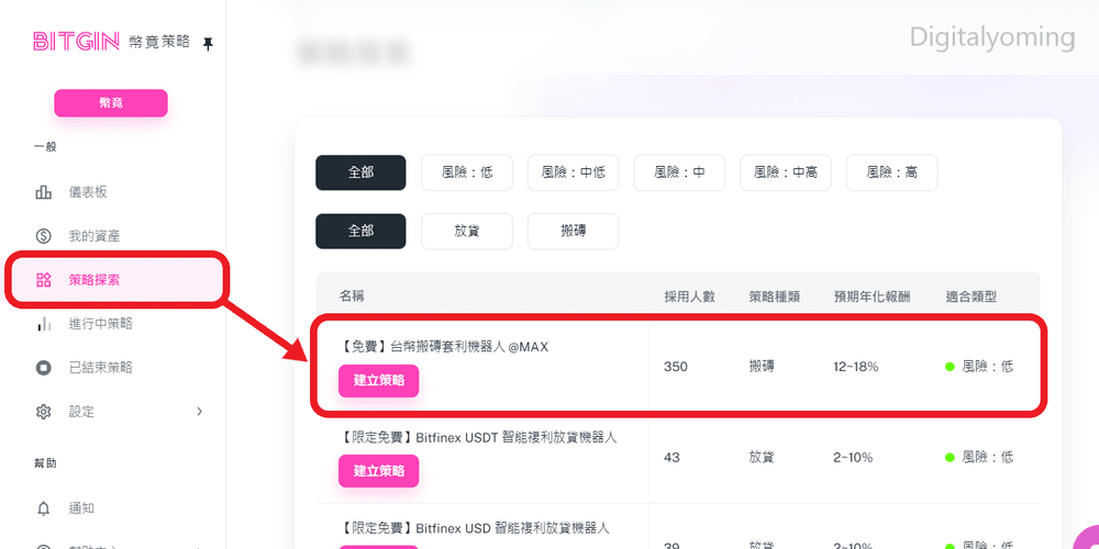 建立BITGIN搬磚套利機器人 建立BITGIN搬磚套利機器人
