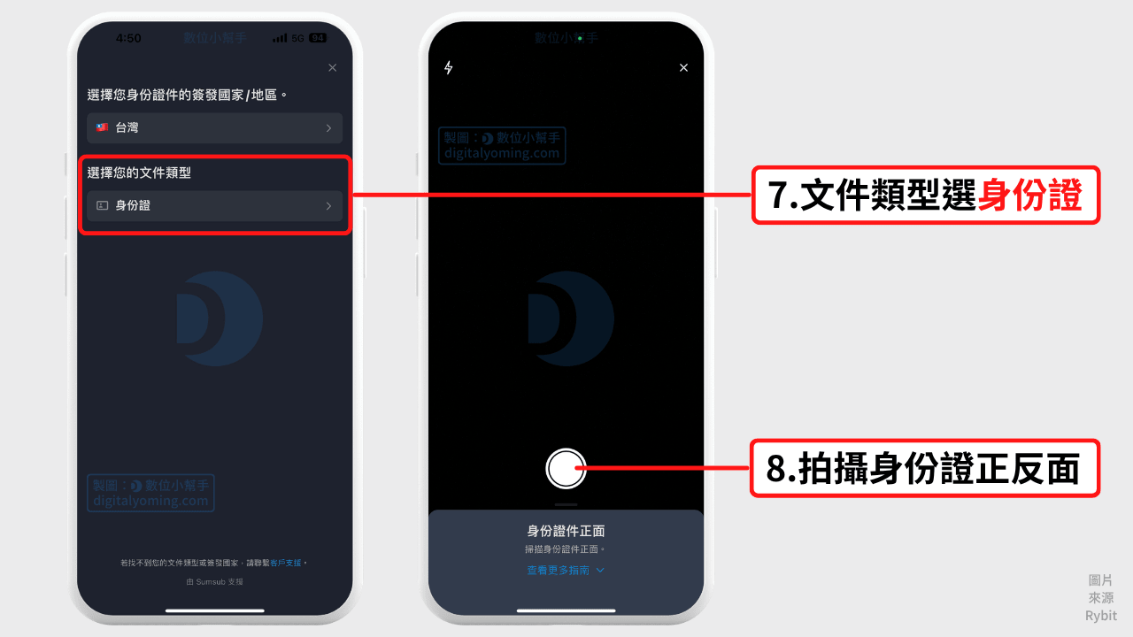 拍攝身份證正反面 拍攝身份證正反面